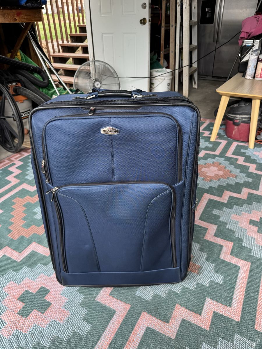 Ricardo Beverly Hills Blue Rolling Suitcase Check-in Luggage Ready for Travel