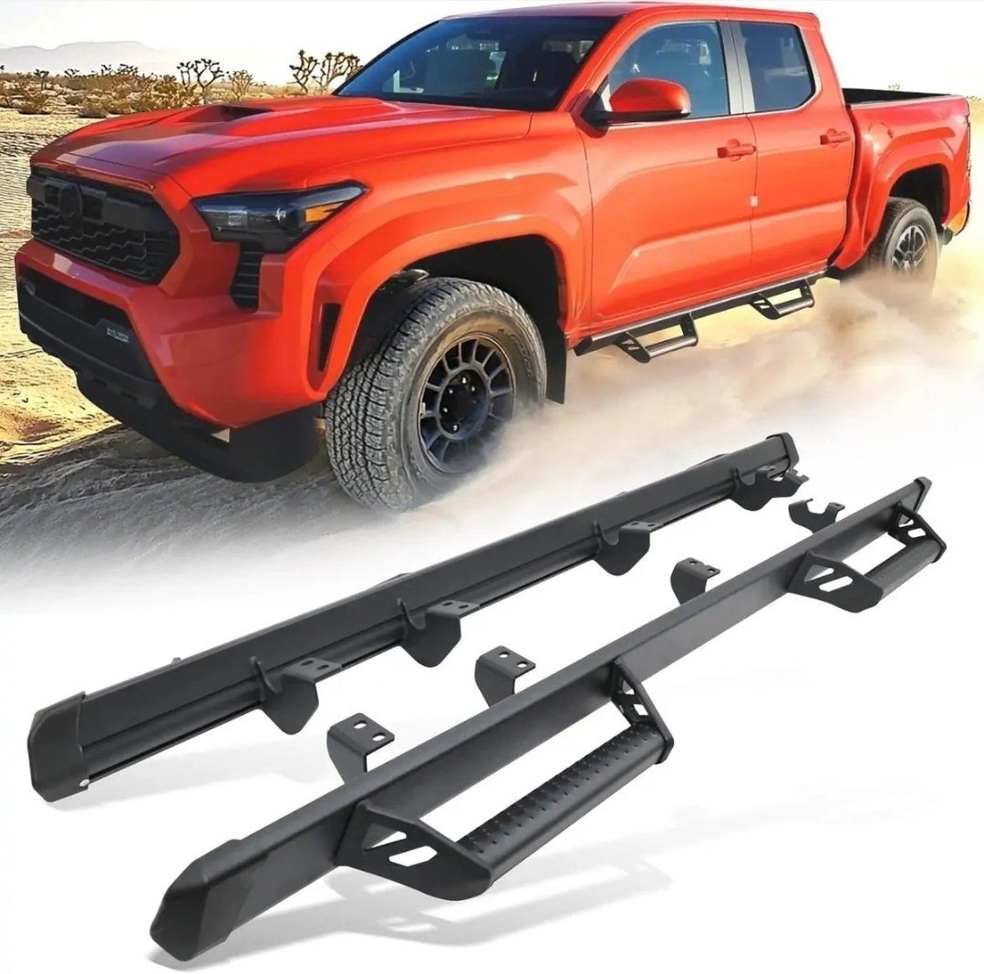 2024 plus Toyota Tacoma Rock Sliders Running Boards Side Steps Off-Road Style