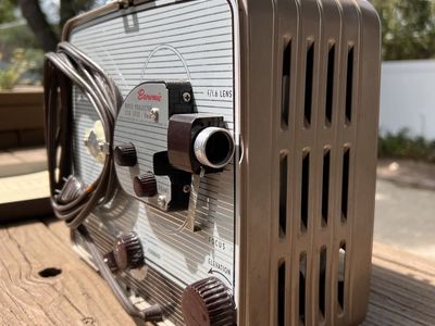 Vintage Eastman Kodak Brownie 8mm Movie Projector Model 1 with f/1.6 Lens + Original Instructions