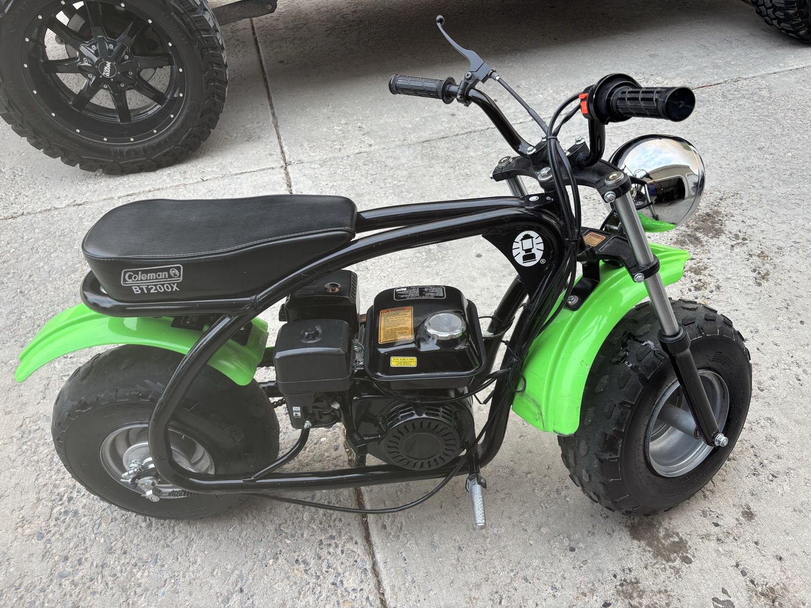 Coleman BT200X Mini Bike - Green & Black, Excellent Condition, Off-Road Ready