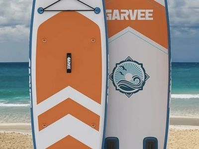 Inflatable Paddle Board SUP Kit - 10.6ft with Paddle, Pump, Fin, Leash, and Bag