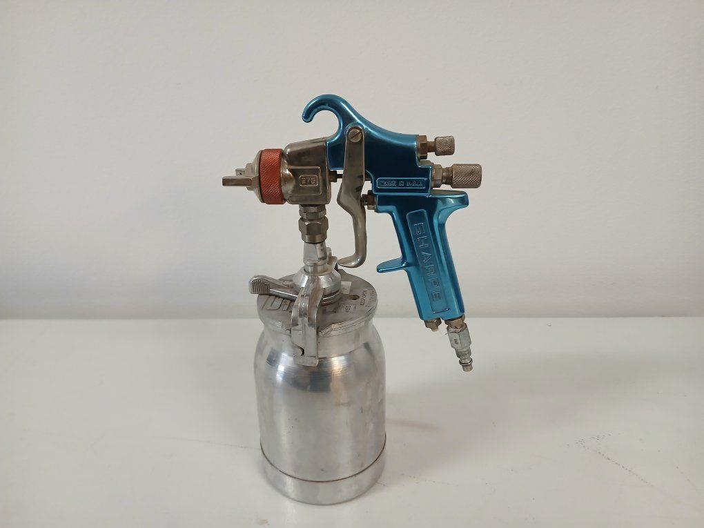 Vintage Sharpe Siphon Feed Paint Spray Gun with Aluminum Cup
