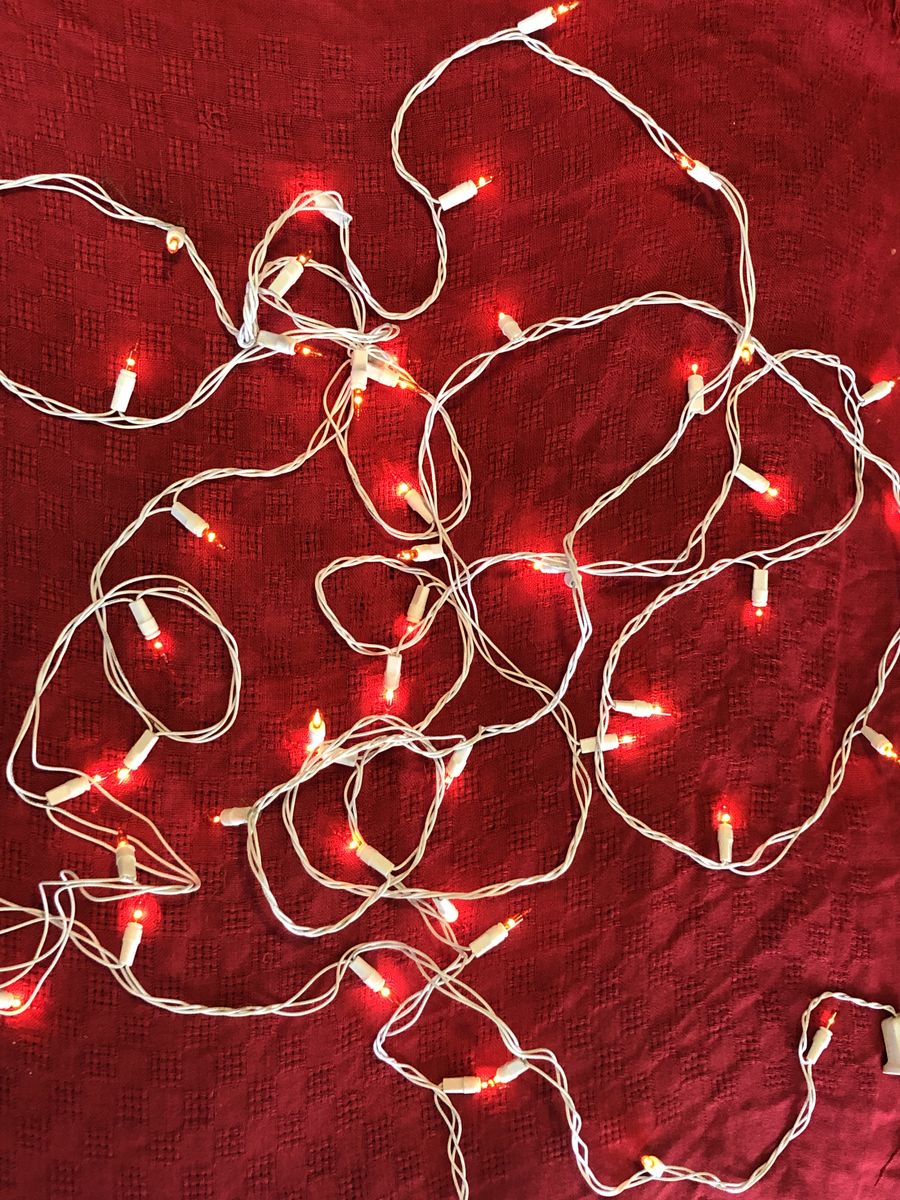 Gold Christmas Lights with White Wire
