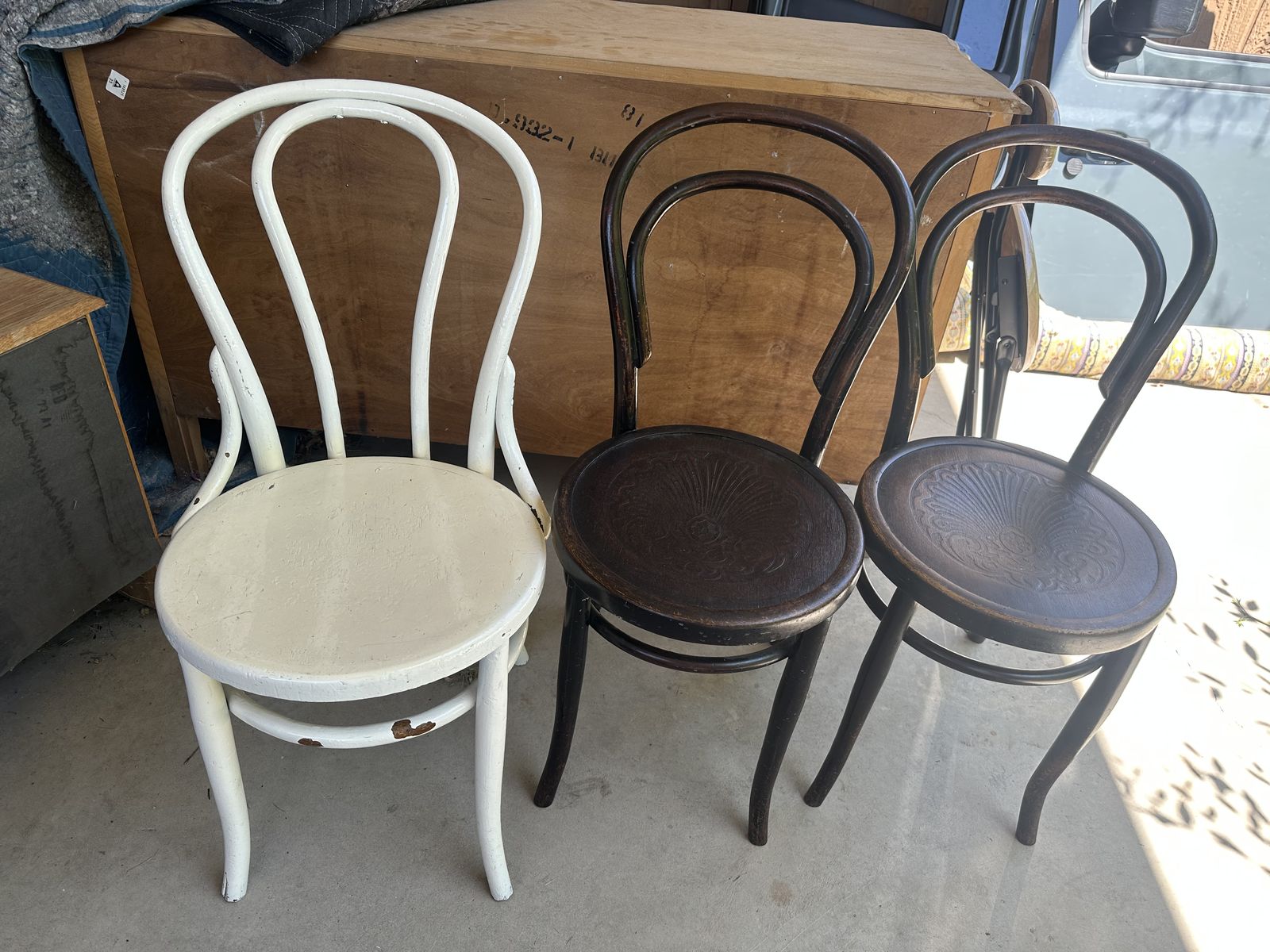 Bent wood chairs