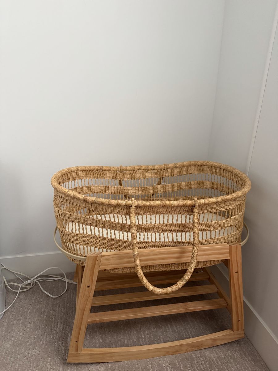 Plum + Sparrow Moses Basket with Rocking Stand and Lounger