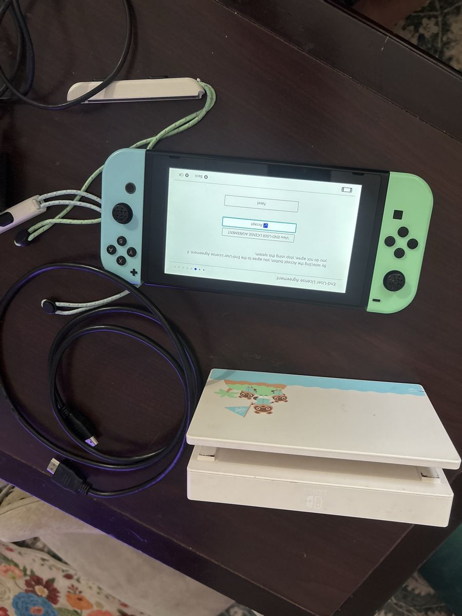 Nintendo Switch Lite Console Animal Crossing Edition with Dock, 3 Controllers, and Accessories