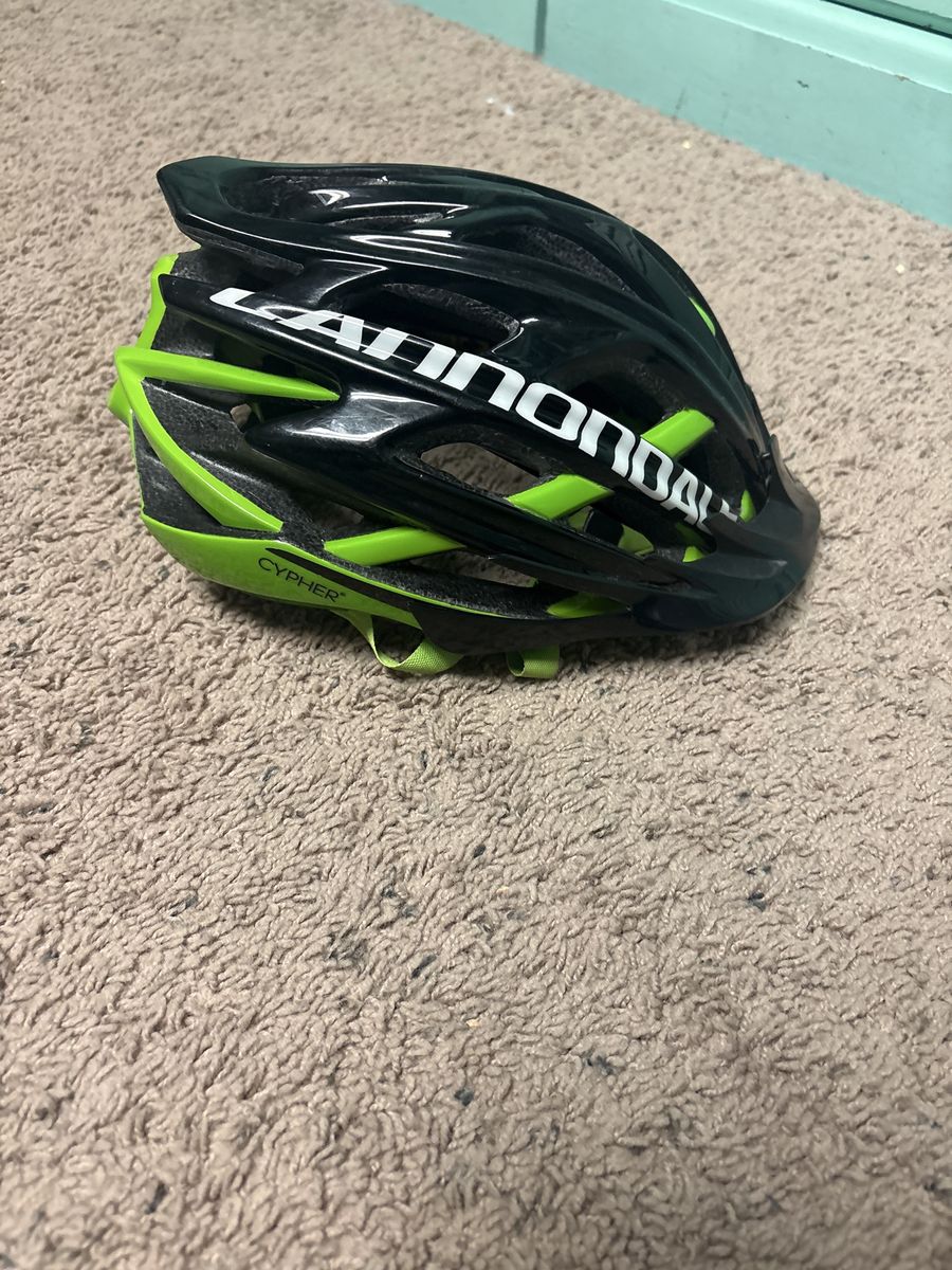 Cannondale Cypher Bicycle Helmet - Black/Neon Green - Excellent Condition