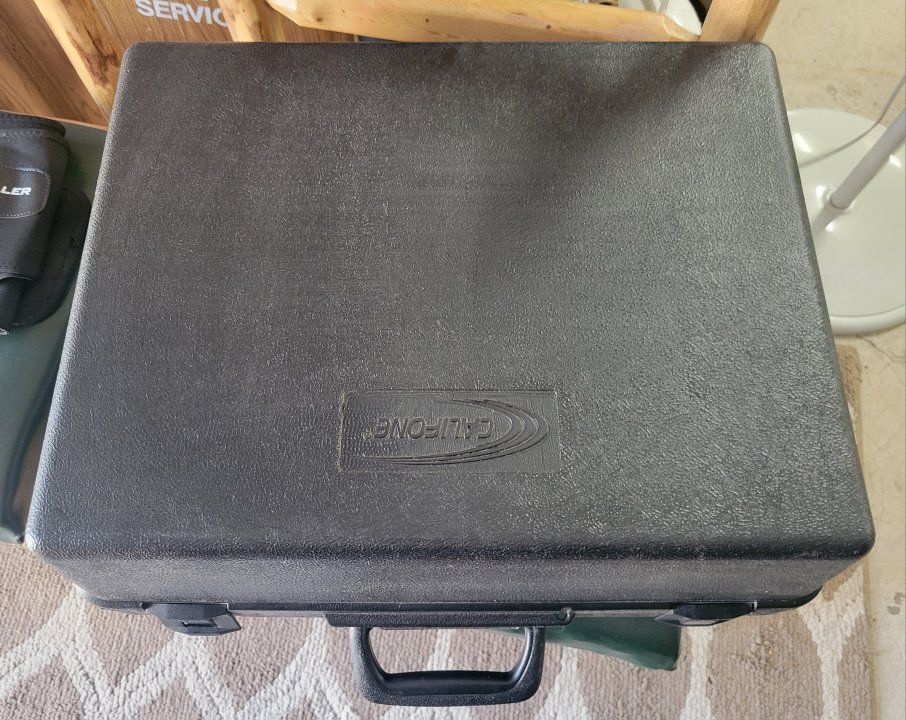 Califone 1210AV-PS Stereo Listening Center with 10-Position Jackbox & Headphones in Hard Case