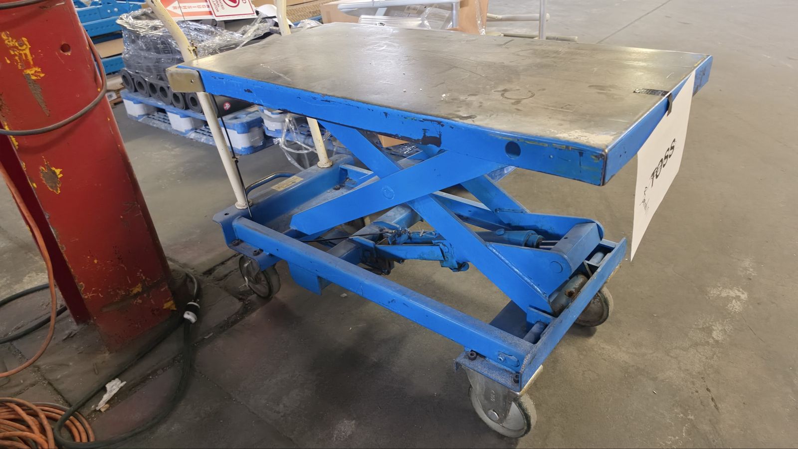 Bishamon BX-50 MobiLift Scissor Lift Cart - 1100lb Capacity, Hydraulic, Industrial Cart