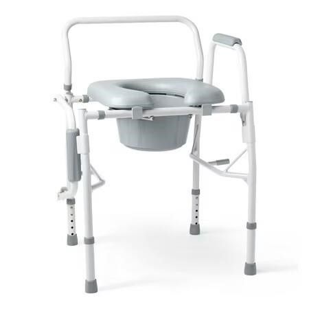Medline Drop Arm Commode, Swing Away, 350 lb