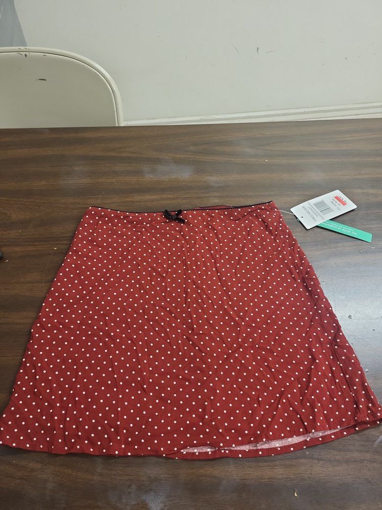 Girls size Large Stony Apparel Red Polka Dot skirt Eco-Friendly