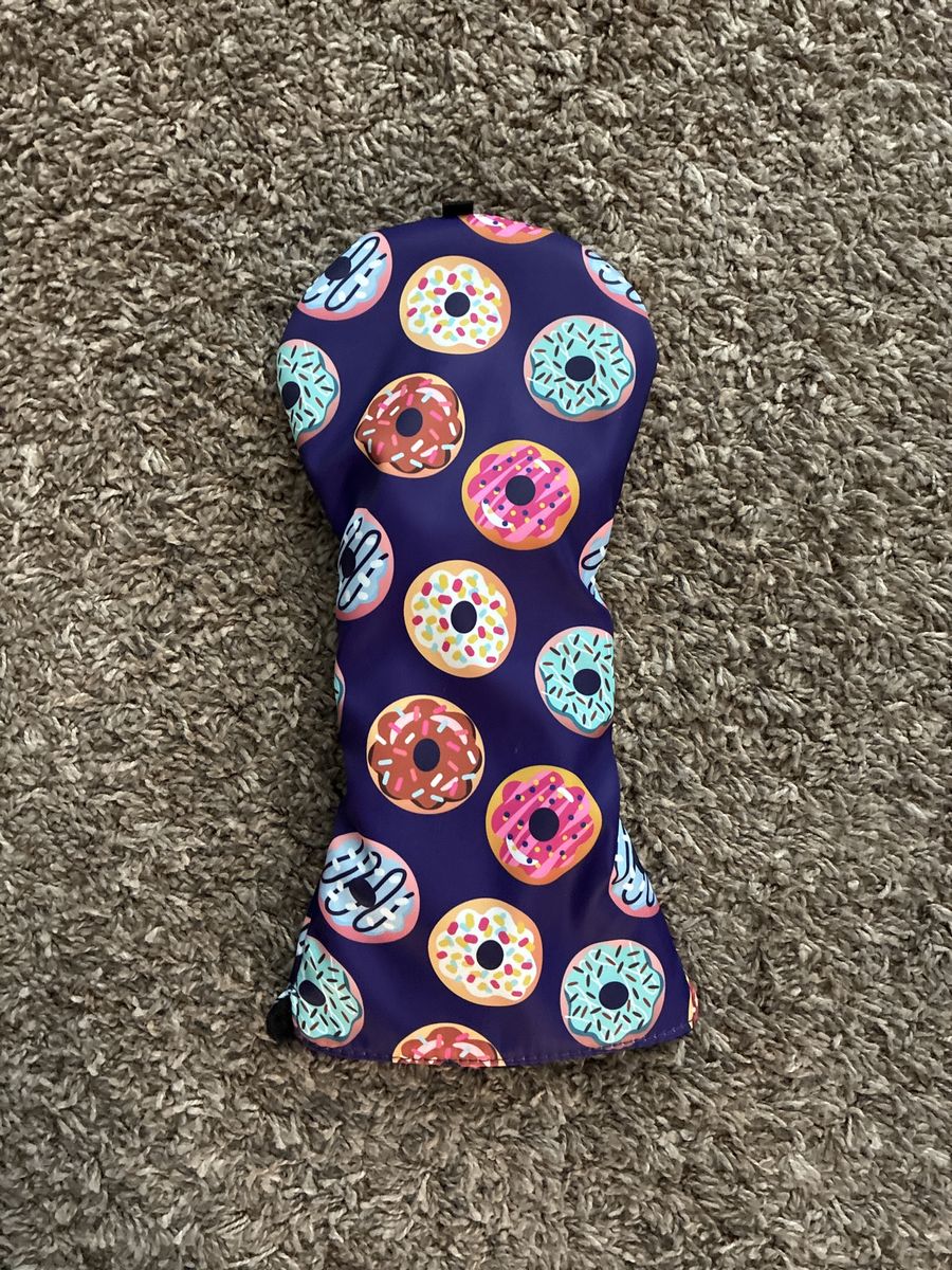 Trade or sell driver headcover golf club purple donuts head cover NEW