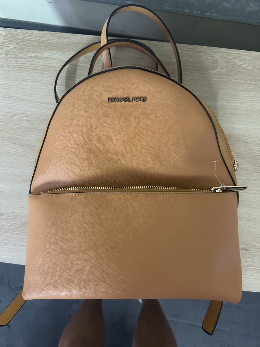 NWT Michael Kors Sheila Medium Front Pocket Backpack - Cider / Tan