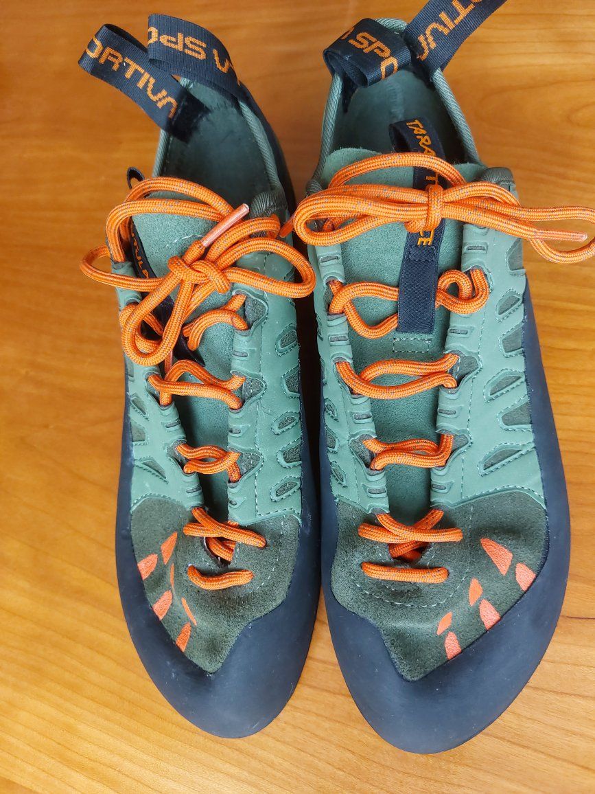 La Sportiva Tarantulace Climbing Shoes Men's Size 11 Green/Orange