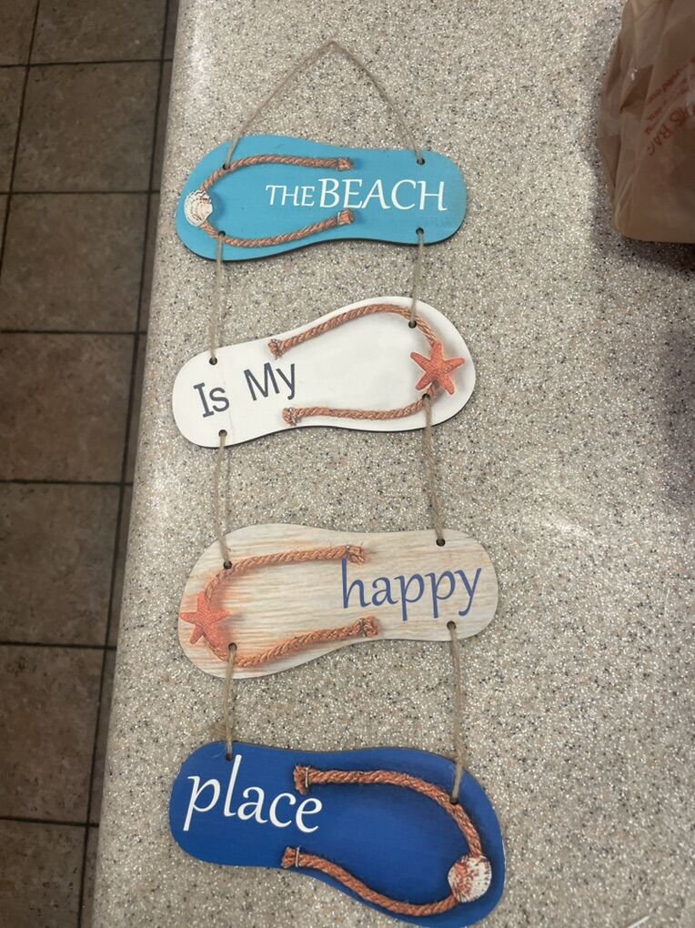 Beach Decorative Sign. 8x20