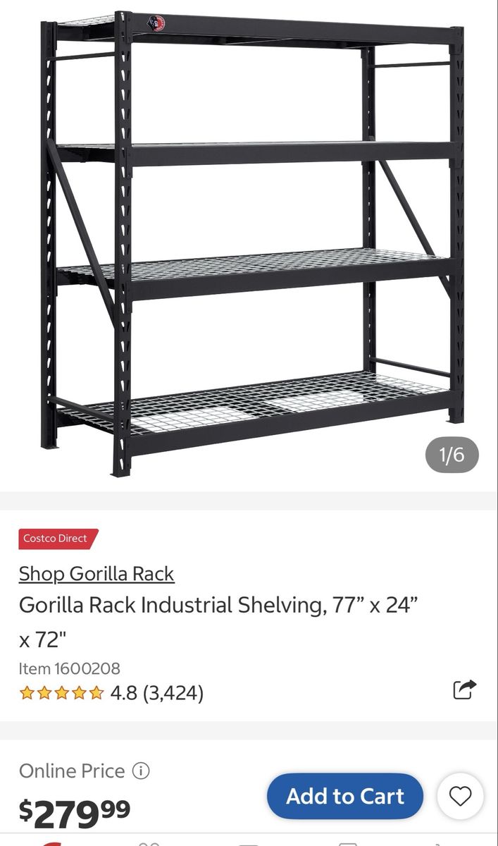 Heavy Duty Wire Shelf from Costco