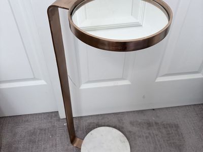 Modern Martini Table w/ Marble Base – Rose Gold