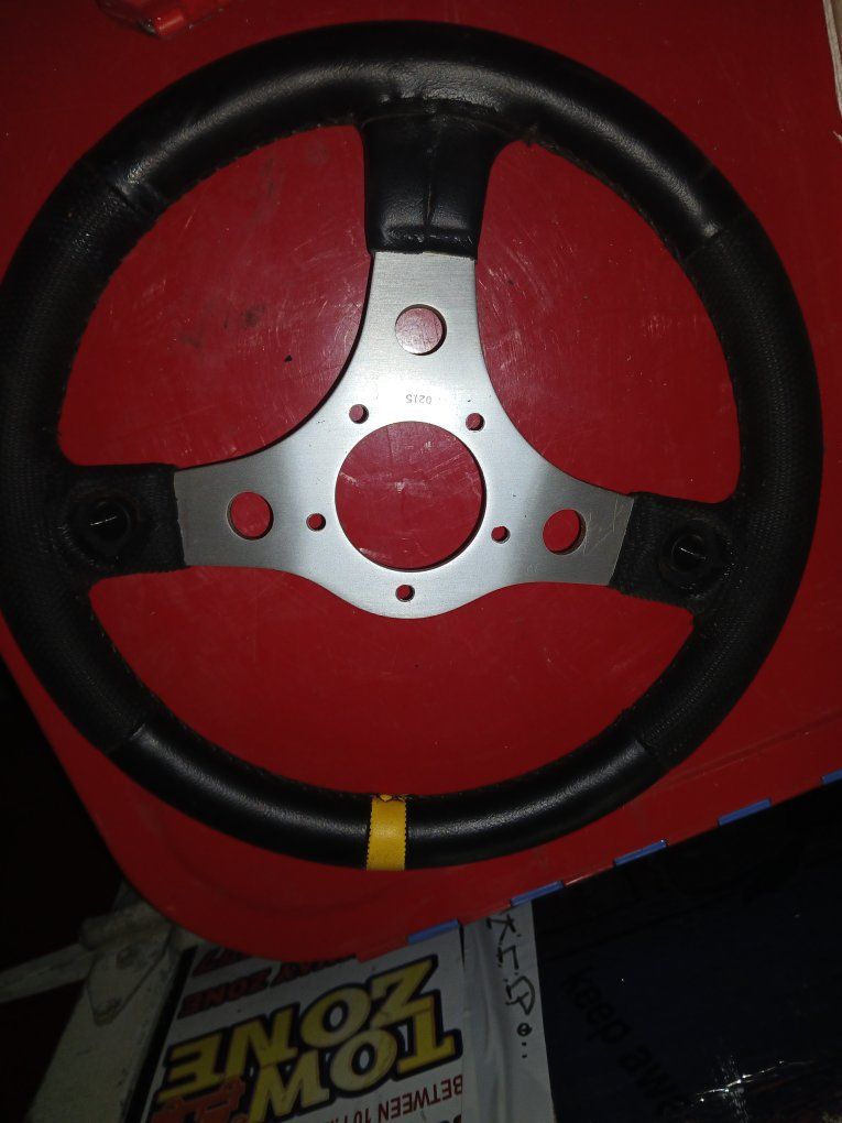 Grant Black Leather Wrapped Racing Steering Wheel