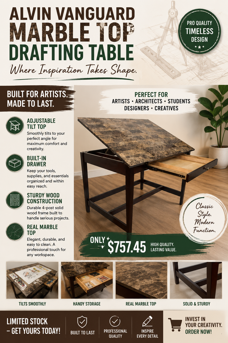 Alvin vanguard drawing table marble top if you buy all 16 I have I’ll give for 1000$ otherwise 100$ a piece