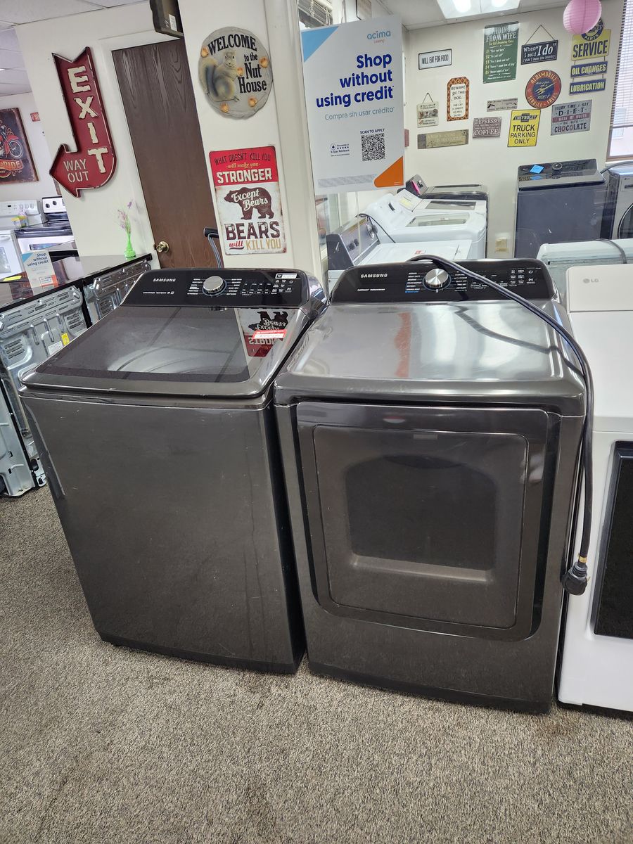 GREAT SAMSUNG TOPLOAD WASHER AND ELECTRIC DRYER SET! W-WARRANTY