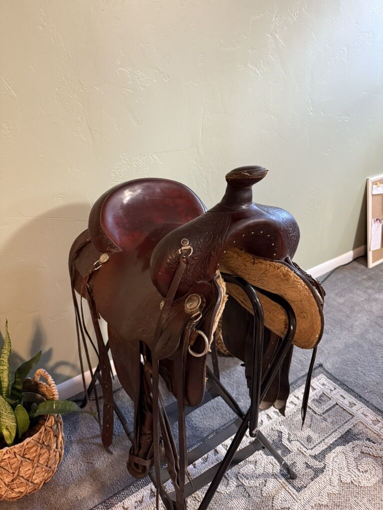 Circle Y Roping Saddle - 15 Seat - Full QH bars