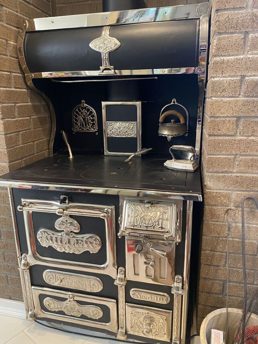 Beautifully restored wood or coal burning antique stove
