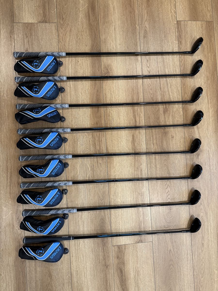 Lazrus 3-PW Hybrid Iron Set with Head Covers & New Grips - Right Handed, Unisex
