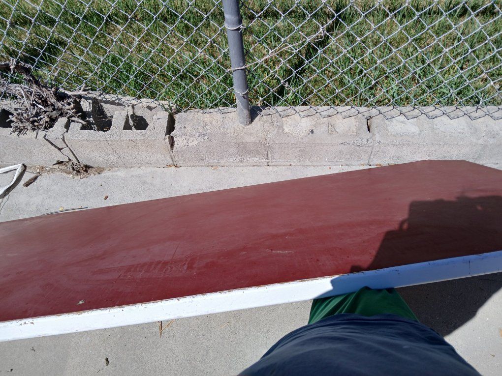 red counter top