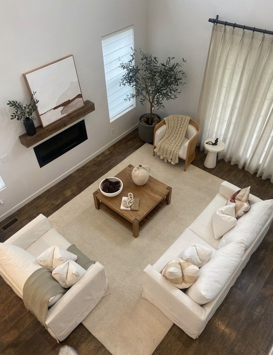 Crate & Barrel Living Room Set – Sofa, Chair & 1/2, Wool Rug & Coffee Table – $1,750 OBO