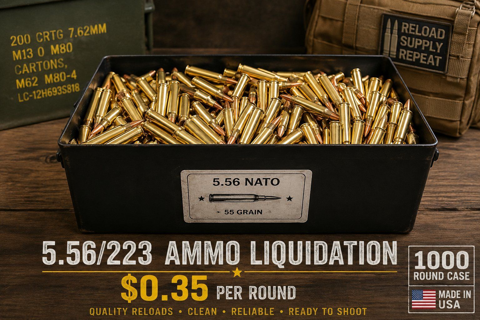 5.56/223 - Ammo Liquidation- $0.35 per round