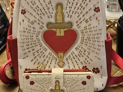 Disney Loungefly Snow White Magic Mirror Mini Backpack Red White Gold Accents New