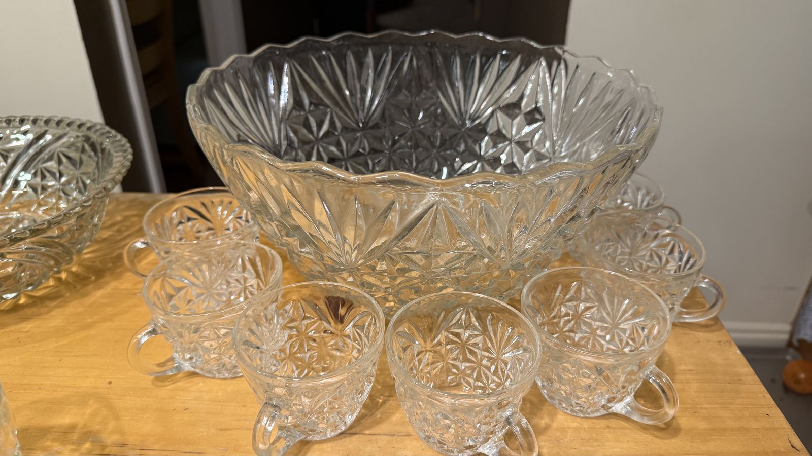 Vintage Pressed Glass Serving Set Collection