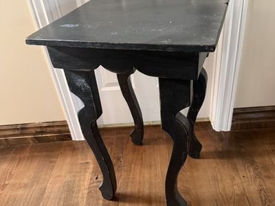 Tall black end table nightstand 30” t 18 d 20.5 l