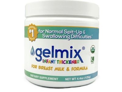 Gelmix Infant Breast Milk & Formula Thickener 4.4oz (125g) for Spit-Up & Swallowing Difficulties,