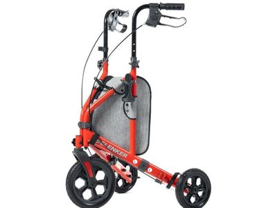 3 wheel walker red