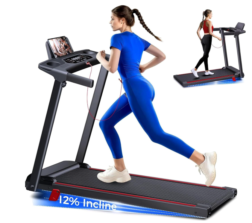 Treadmills for Home with Incline Walking Pad Treadmill with Handle Bar 12% manual incline,