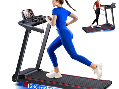 Treadmills for Home with Incline Walking Pad Treadmill with Handle Bar 12% manual incline,