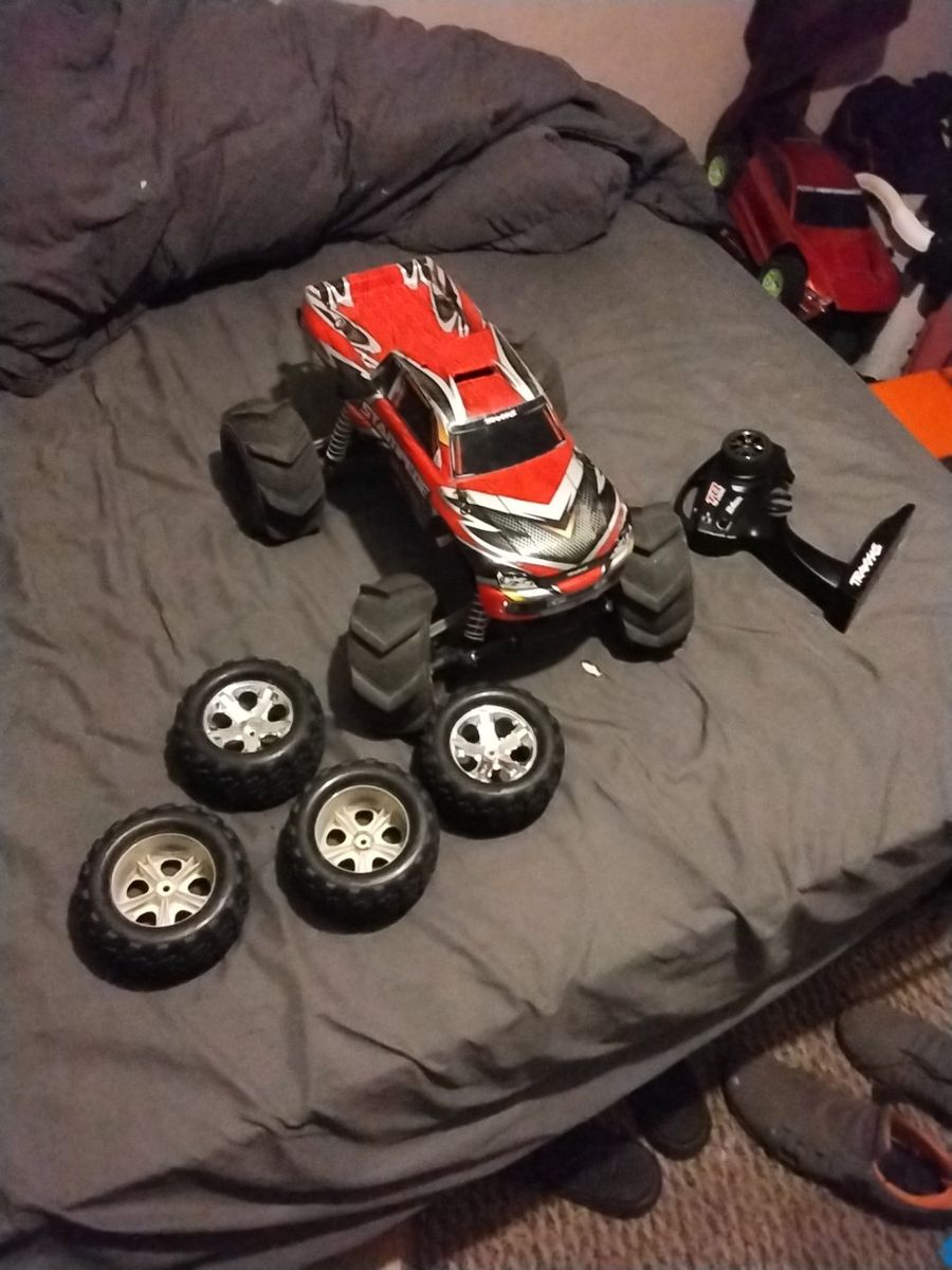 Traxxas Stampede brushless RC Monster Truck with TQ Radio and Extra Wheels