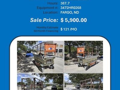 Scissor JLG 3246 2015 w only 387 hrs very low Fargo ND