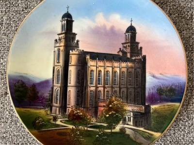 Vintage Hand Painted L.D.S. Temple Logan Utah Decorative Collector Plate Wilkinson & Son