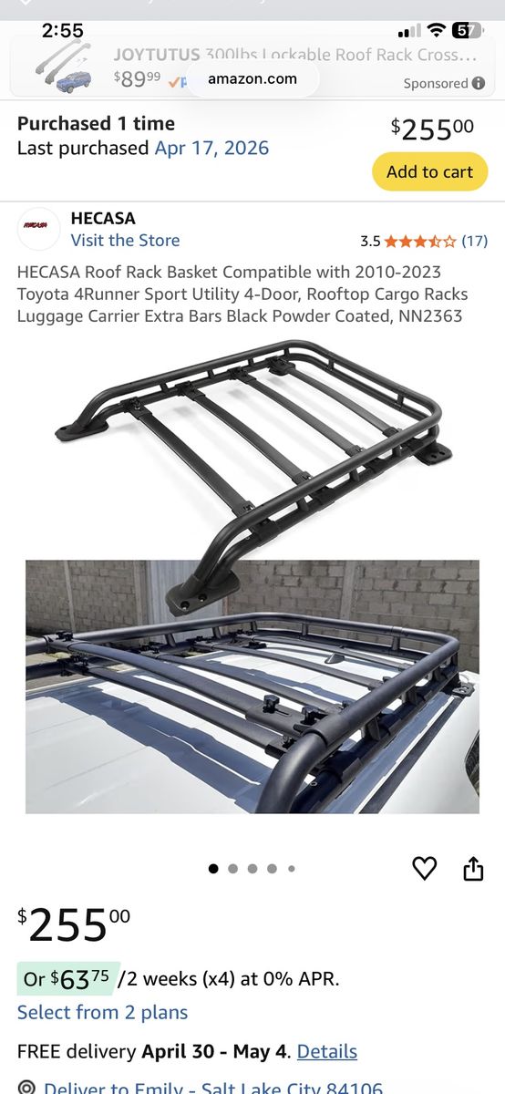 4 runner roof rack