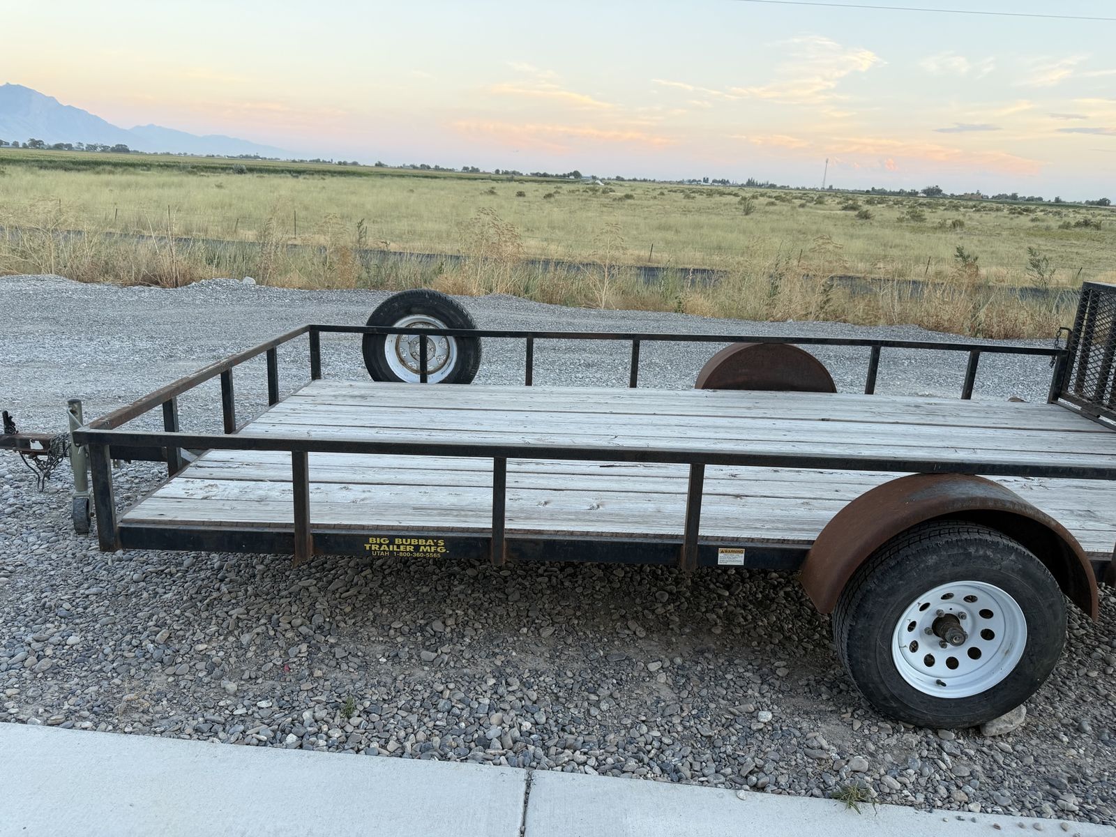 Big Bubba's Trailer Mfg. 7x14 Utility Standard Trailer - New Tires 6 Months Ago