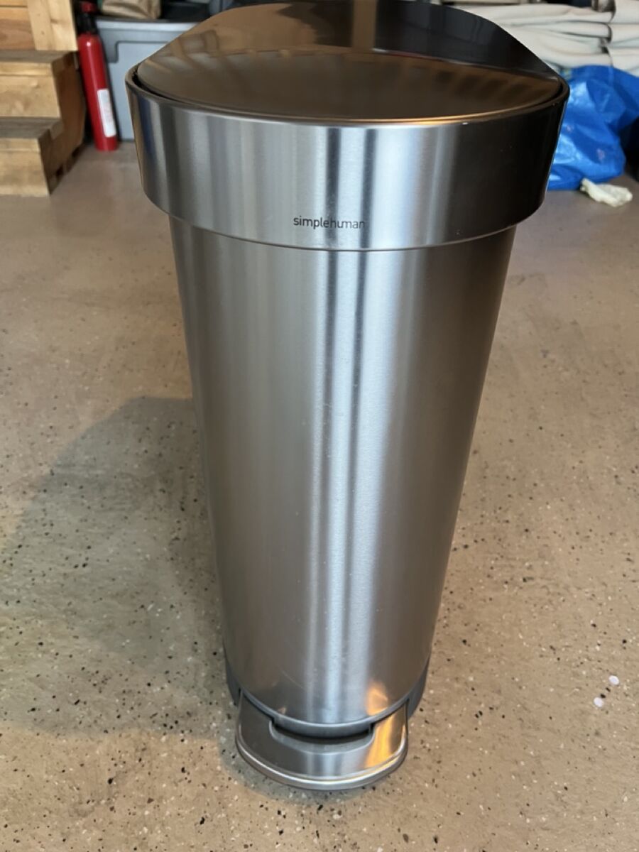 Simplehuman 45L Slim Trash Can – All Stainless Steel