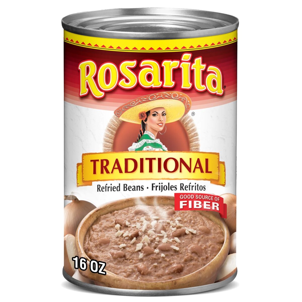 Rosarita Refried Beans 16oz Can #7514