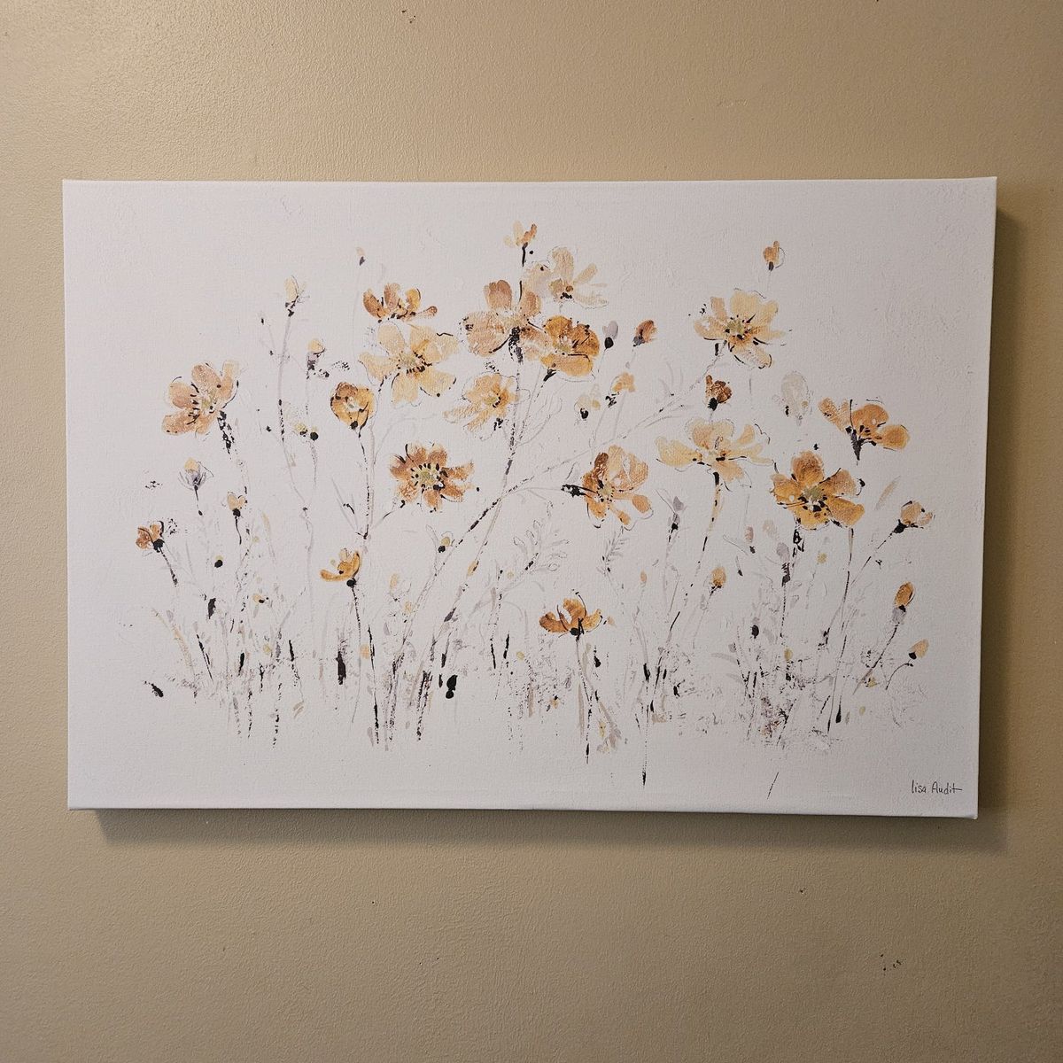New canvas painting yellow wildflowers beautiful!