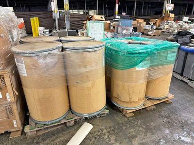 Lot of 8 — QuickStrip POLYMEDIA Plastic Abrasive Blasting Media Drums $1,000