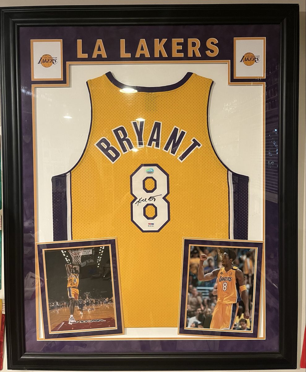 Kobe Bryant Signed LA Lakers #8 Jersey Framed Display with PSA/DNA COA