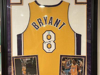 Kobe Bryant Signed LA Lakers #8 Jersey Framed Display with PSA/DNA COA