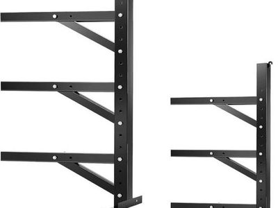 New 3-Tier Heavy Duty Wall-Mounted Garage Storage Shelves - Adjustable Steel Rack - 22” Deep