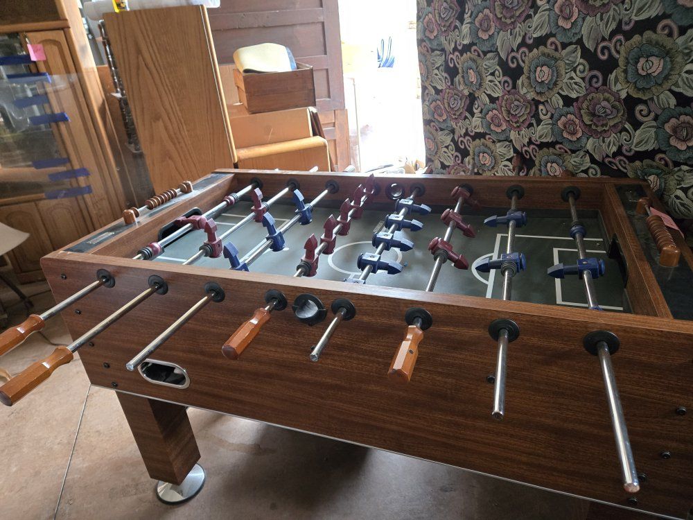 Harvard Foosball Table Wood Grain Finish with Score Trackers
